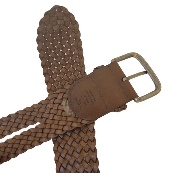 Women's Boho Belt Braided Brown Leather Size XL Belt - Picture 7 of 8